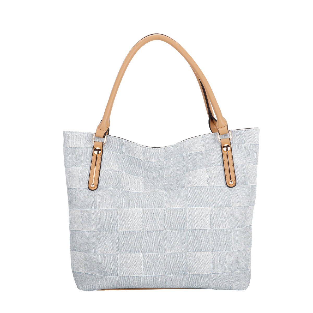 Large Denim Embossed Tote
