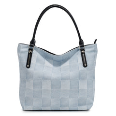 Large Denim Embossed Tote