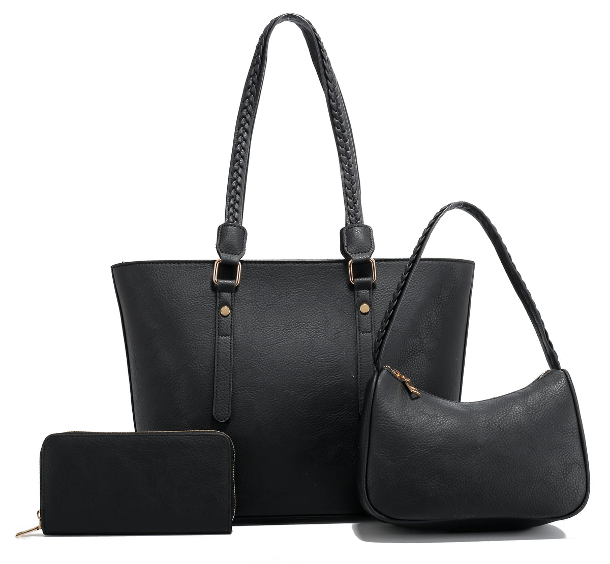 Large Tote / Mini Hobo / Wristlet Wallet /  3in1Set