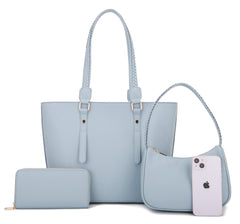 Large Tote / Mini Hobo / Wristlet Wallet /  3in1Set