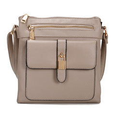 crossbody with gold lock
